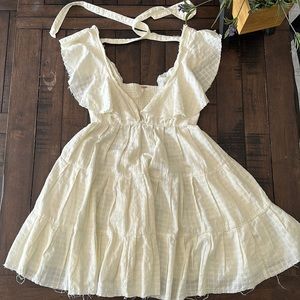 Free People Undone Mini White Dress